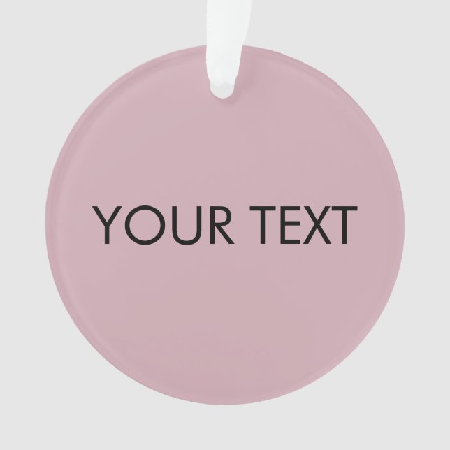Modern Professional Custom Brand Name Pink Ornament (Front)
