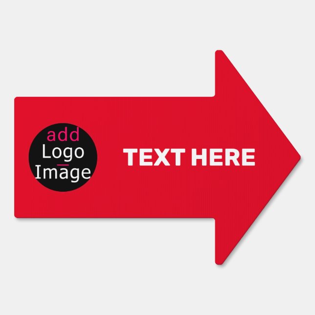 Modern Professional Custom Brand Promo Red Arrow Sign (Back)