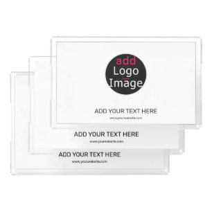 Modern Professional Custom Business Brand Chic Acrylic Tray