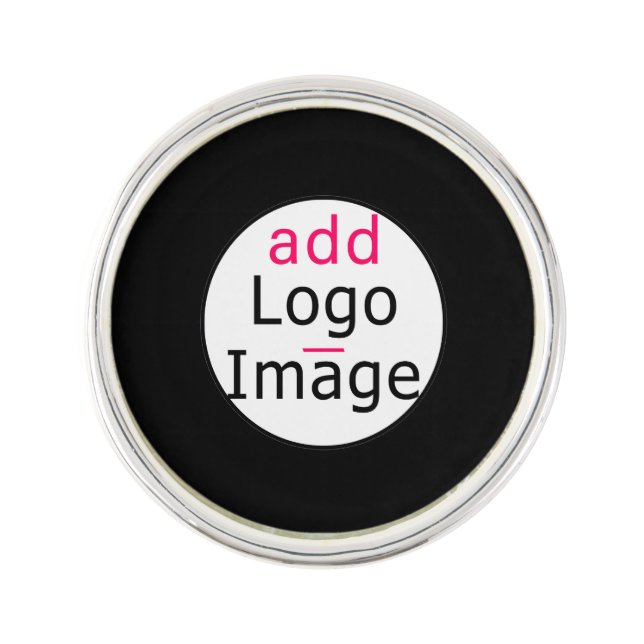 Modern Professional Custom Business Chic Black Lapel Pin (Front)