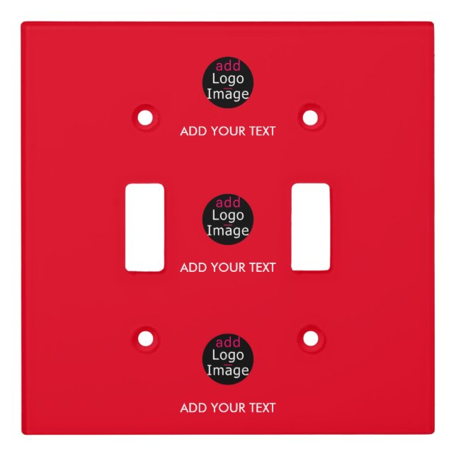 Modern Professional Custom Business Chic Red Light Switch Cover (Front)