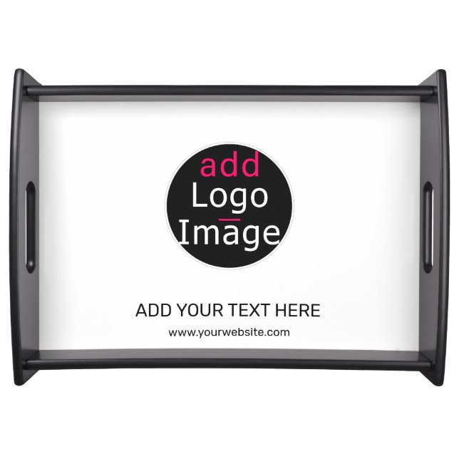 Modern Professional Custom Business Chic  White  Serving Tray (Front)