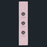 Modern Professional Custom Business Dusty Pink Short Table Runner<br><div class="desc">Trendy professional modern customizable design to improve brand awareness,  build a recognizable brand and create something unique.  Customizable business design on dusty rose pink colored background. You can develop your own design and add your text (personal or business),  logo,  image,  colors ... </div>