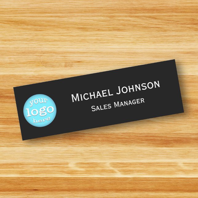 Modern Professional Custom Business Logo Employee Name Tag (Modern Professional Custom Business Logo Employee Name Tag)