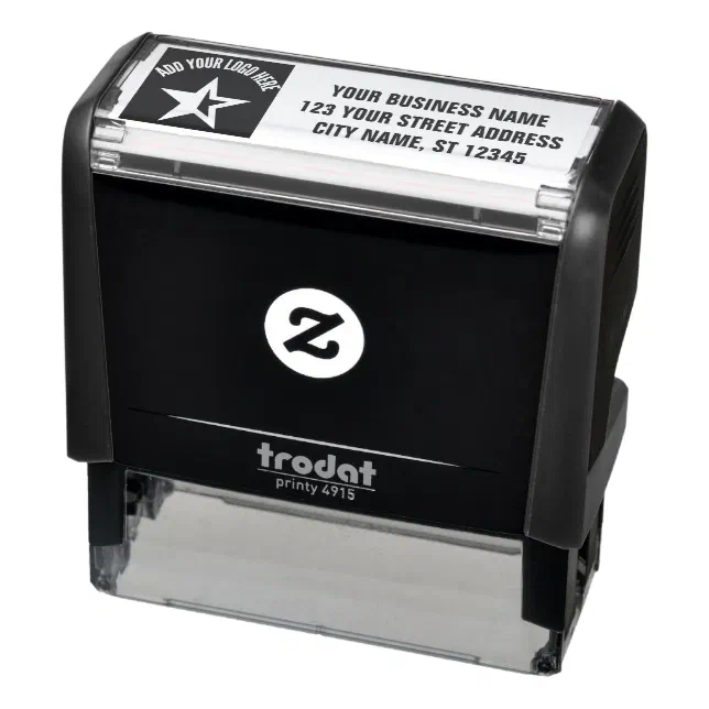 Modern Professional Custom Business Logo Self-inking Stamp | Zazzle