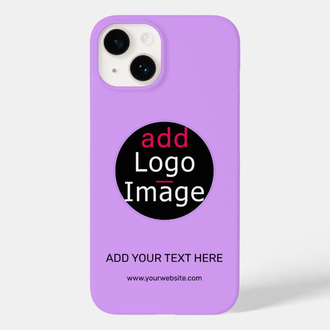 Modern Professional Customizable Business Lilac Case-Mate iPhone Case (Back)