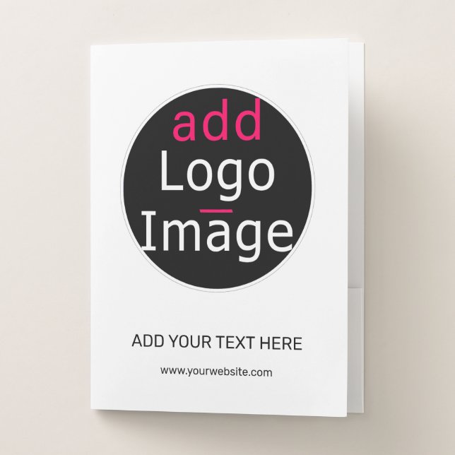 Modern Professional Customizable Business   Pocket Folder (Front)