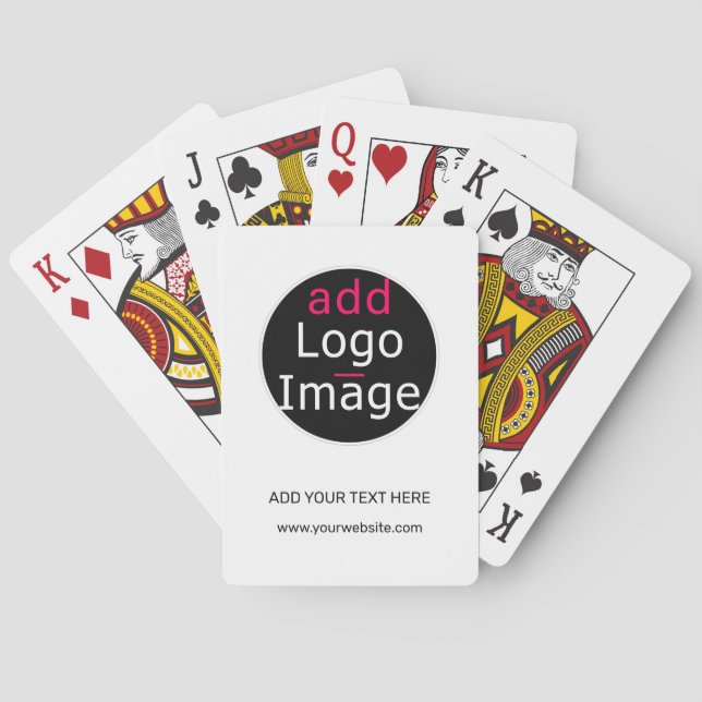 Modern Professional Customizable Business  Poker Cards (Back)