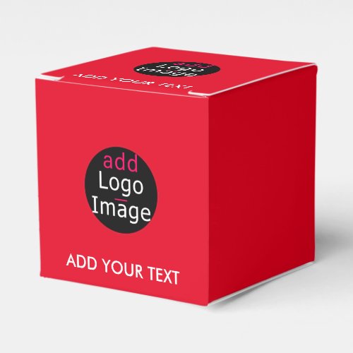 Modern Professional Customizable Business Red Favor Boxes