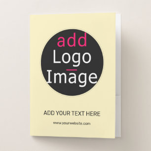 Modern Professional Customizable Business Vanilla Pocket Folder