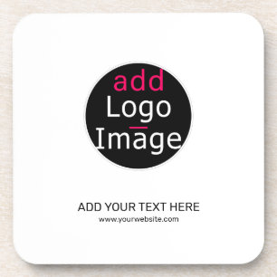 Modern Professional Customizable Business White Beverage Coaster