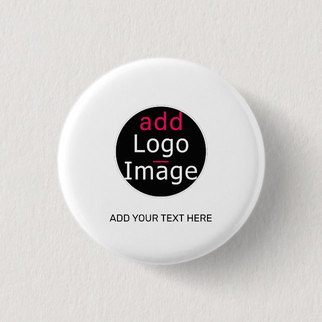 Modern Professional Customizable Business White   Button (Front)