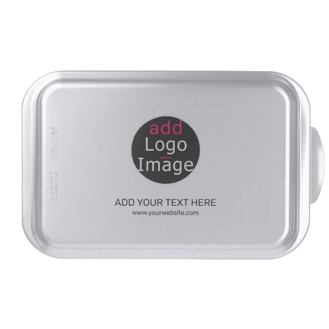 Modern Professional Customizable Business White Cake Pan (Front)