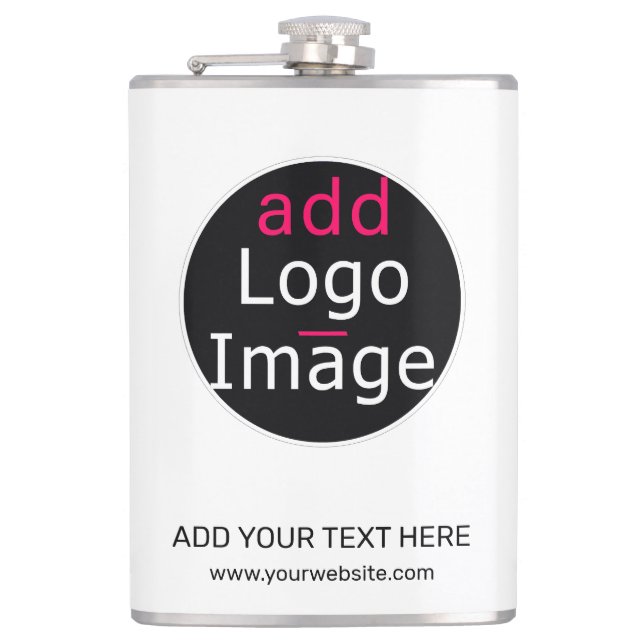 Modern Professional Customizable Business White  Flask (Front)
