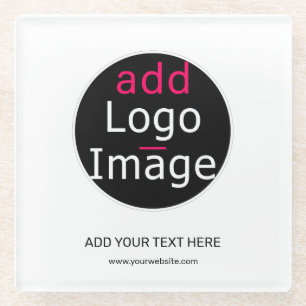 Modern Professional Customizable Business White Glass Coaster