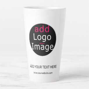 Modern Professional Customizable Business White  Latte Mug