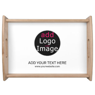 Modern Professional Customizable Business White Serving Tray