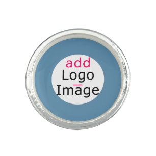 Modern professional customizable dusty blue ring