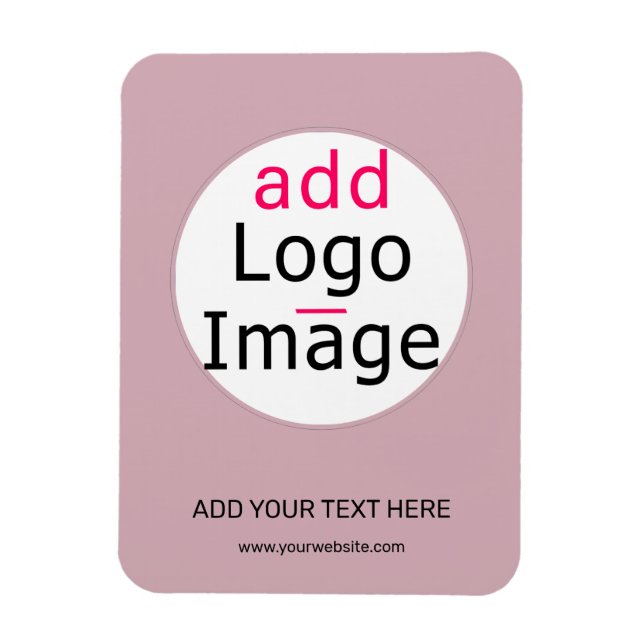 Modern professional customizable dusty rose hue magnet (Vertical)