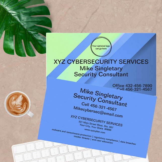 Modern Professional Cyber Security Protection Business Card (Elevate your professional image with these eye-catching business cards that showcase your expertise)