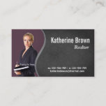 Modern, Professional, Damask, Real Estate, Photo Business Card at Zazzle