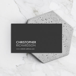 MODERN PROFESSIONAL Dark Gray Business Card
