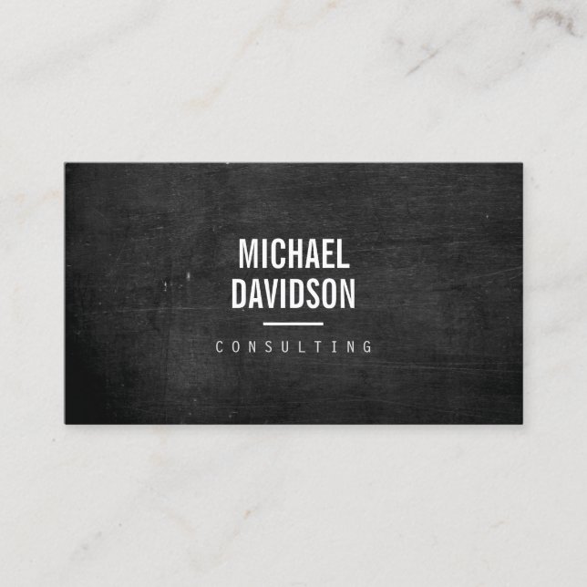 MODERN PROFESSIONAL Dark Wood Business Card (Front)