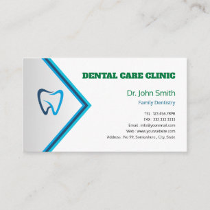 Modern Professional Dental Clinical Practice Business Card