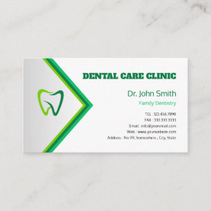 Modern Professional Dental Custom Practice Business Card