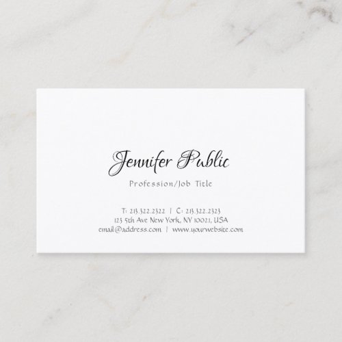 Modern Professional Design Elegant Simple Template Business Card
