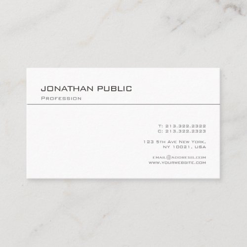 Modern Professional Design Minimalist Template Business Card