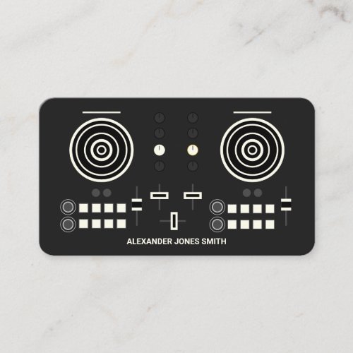 Modern Professional DJ Controller Business Card