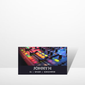 Modern Professional DJ Songwriter Music Singer Business Card