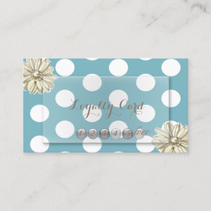 Modern Professional,Dots,Floral Loyalty Card