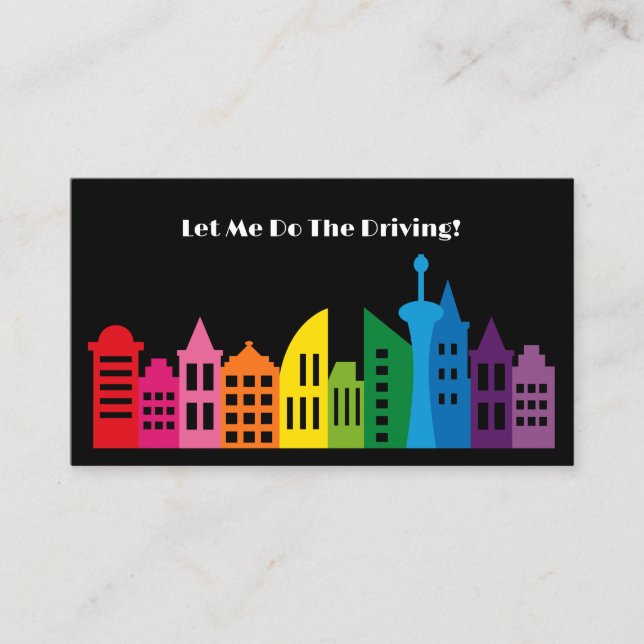 Modern Professional Driver Custom QR Code Business Card (Front)