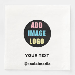 Modern Professional Editable Business Logo  Paper Dinner Napkins