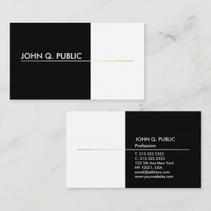 Modern Professional Elegant Black and Gold Color Business Card