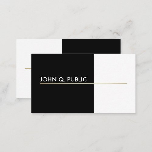 Modern Professional Elegant Black and Gold Color Business Card
