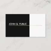 Modern Professional Elegant Black and Gold Color Business Card (Front)