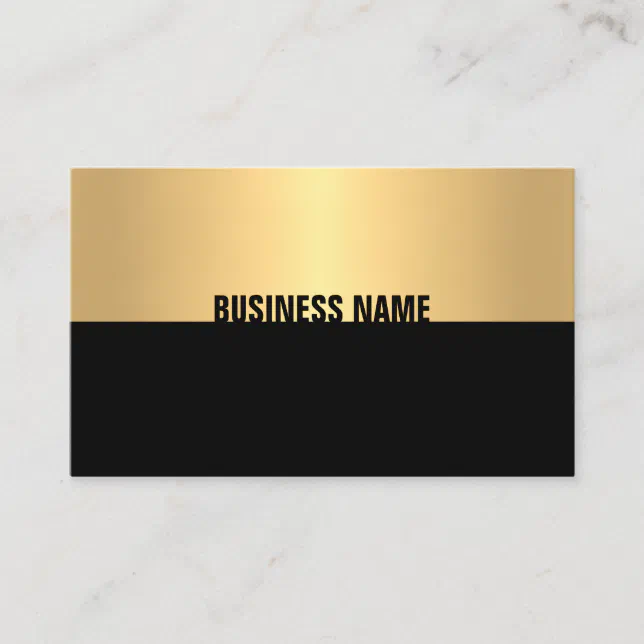 Modern Professional Elegant Black Gold Template Business Card | Zazzle