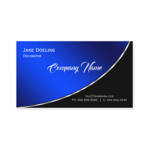 Modern Professional Elegant Bright Blue Business Card