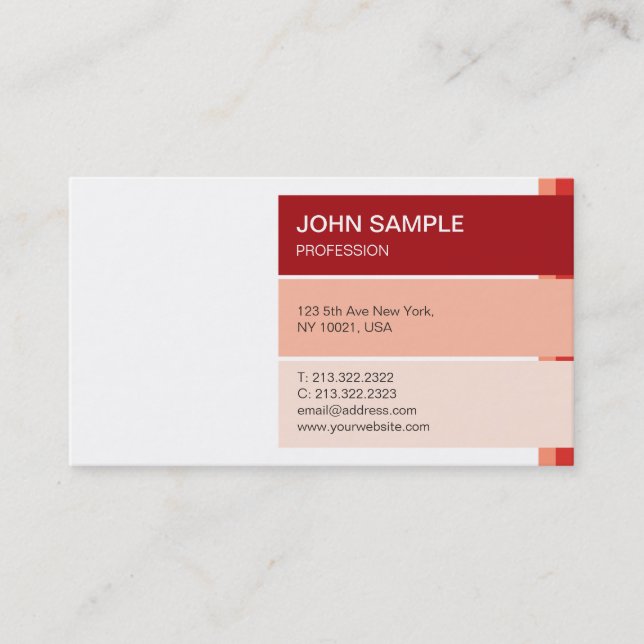 Modern Professional Elegant Colorful Design Business Card (Front)