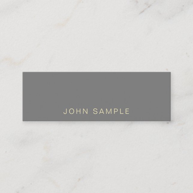 Modern Professional Elegant Creative Semi Gloss Mini Business Card (Front)