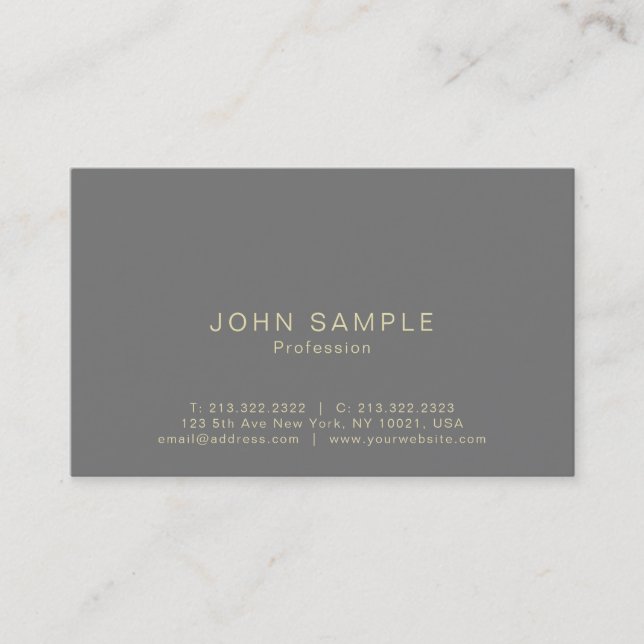 Modern Professional Elegant Creative UV Matte Business Card (Front)