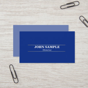 Modern Professional Elegant Design Blue Gold Business Card