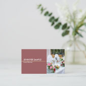 Modern Professional Elegant Event Manager Business Card (Standing Front)