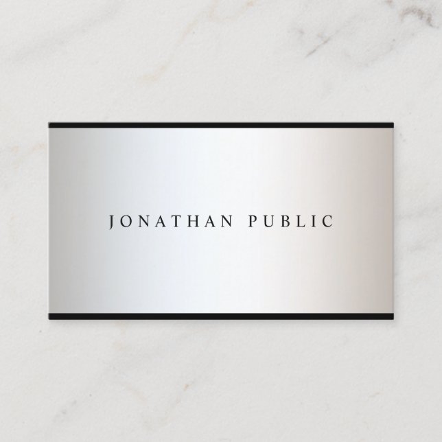 Modern Professional Elegant Glamorous Design Business Card (Front)