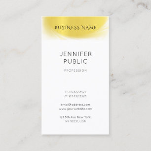 Modern Professional Elegant Gold Design Sleek Luxe Business Card