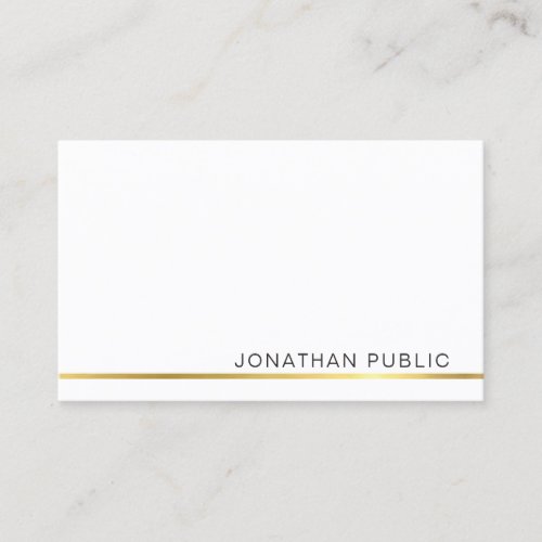 Modern Professional Elegant Gold Line Template Business Card