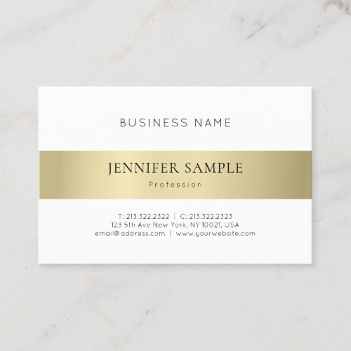 Modern Professional Elegant Gold Look Minimalist Business Card